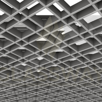 Потолок "Грильято" металлик нестандартная ячейка 100x50 h40 металлик