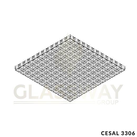 CESAL Кассетный Потолок Грильято CL-T15 50х50 Высота 30мм Белый матовый 3306