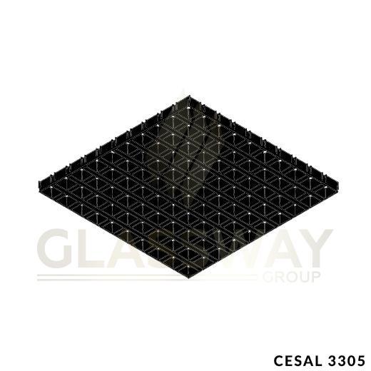 CESAL Кассетный Потолок Грильято CL-T15 60х60 Высота 30мм Черный 3305