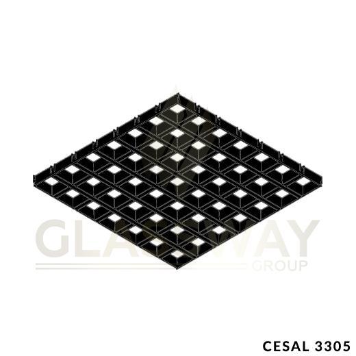 CESAL Кассетный Потолок Грильято CL-T15 86х86 Высота 30мм Черный 3305