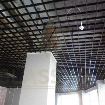 CESAL Кассетный Потолок Грильято CL-T15 PROFI 150х150 Высота 40мм Графит 7024