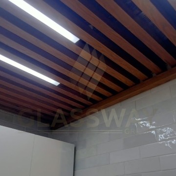 Реечный потолок Бард Униформ панель Al, 0.3, 30х110 каштан 0705