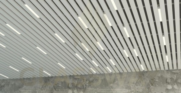 Реечный потолок Бард МультиКуб Zn, 0.5, 70х100 сигнальный белый RAL 9003