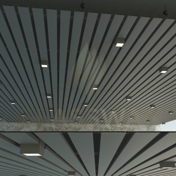 Реечный потолок Бард МультиКуб Zn, 0.5, 30х70 графит RAL 7024