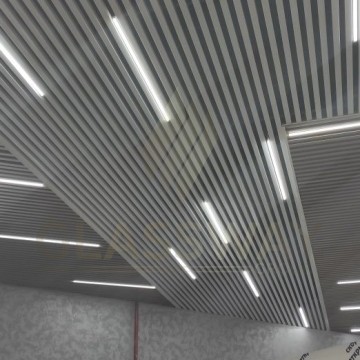 Реечный потолок Бард МультиКуб Zn, 0.5, 30х40 Бело-алюминиевый RAL 9006