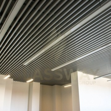 Реечный потолок Бард МультиКуб Zn, 0.5, 30х80 Бело-алюминиевый RAL 9006