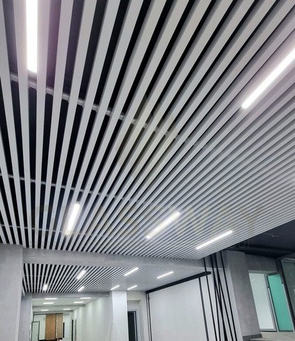 Реечный потолок Бард МультиКуб Zn, 0.5, 80х200 Бело-алюминиевый RAL 9006