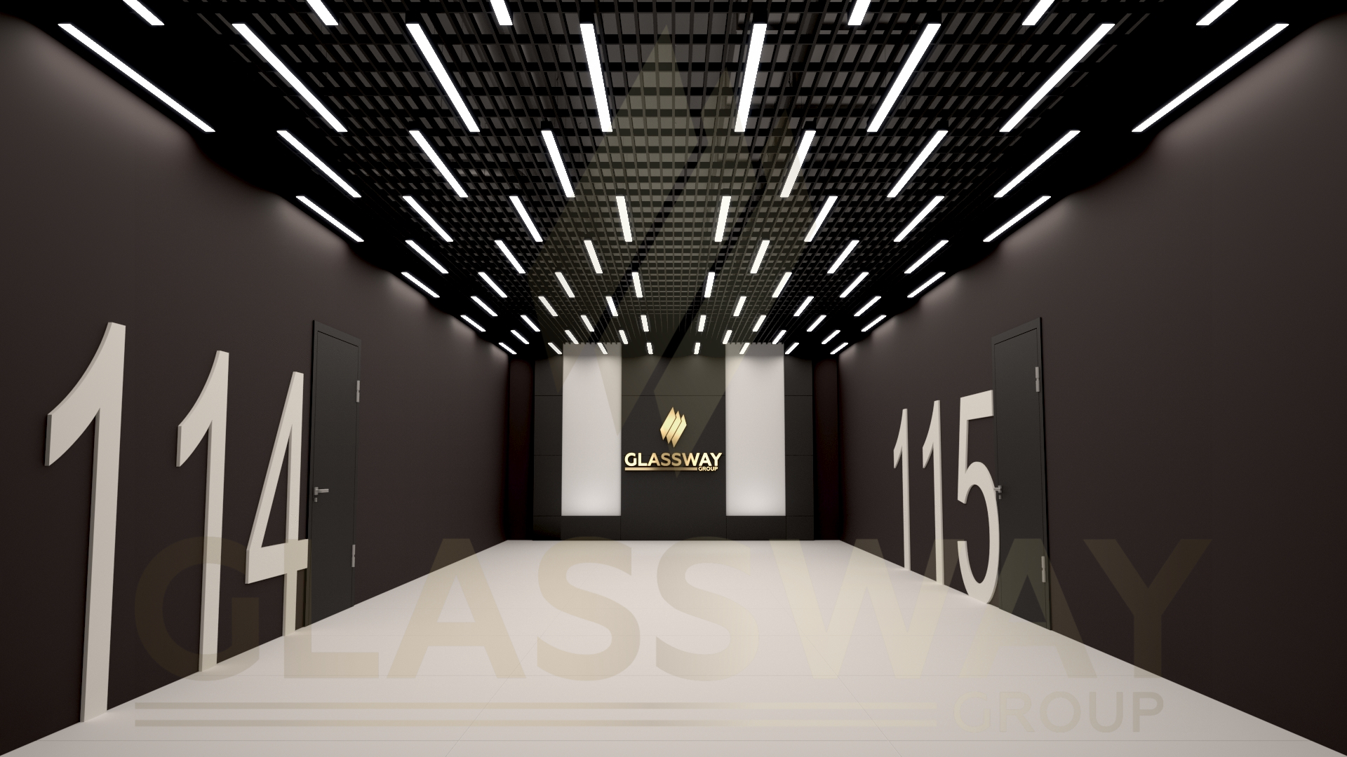 Потолок Грильято Жалюзи GW-15 75х300 Черный 03